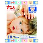 TELINO MONOUSO (60 x 60 cm) TRUDI BABY CARE (Confezione da 10 pezzi) - ADATTO ALLE VARIE SUPERFICI DI APPOGGIO (fasciatoio, seggiolone, culla, lettino etc)