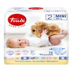 PANNOLINI DRY FIT (MINI 3/6 KG) SUPER ASSORBENTI (24 PEZZI PER CONFEZIONE - 3 CONFEZIONI PER CARTONE) TRUDI BABY CARE CON ASSORBENTE "FLUFF DI PURA CELLULOSA" DALLA MORBIDEZZA IMBATTIBILE MORBIDO E TRASPIRANTE - 1 CONF.